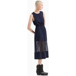 Armani Exchange Navy Midi Dress